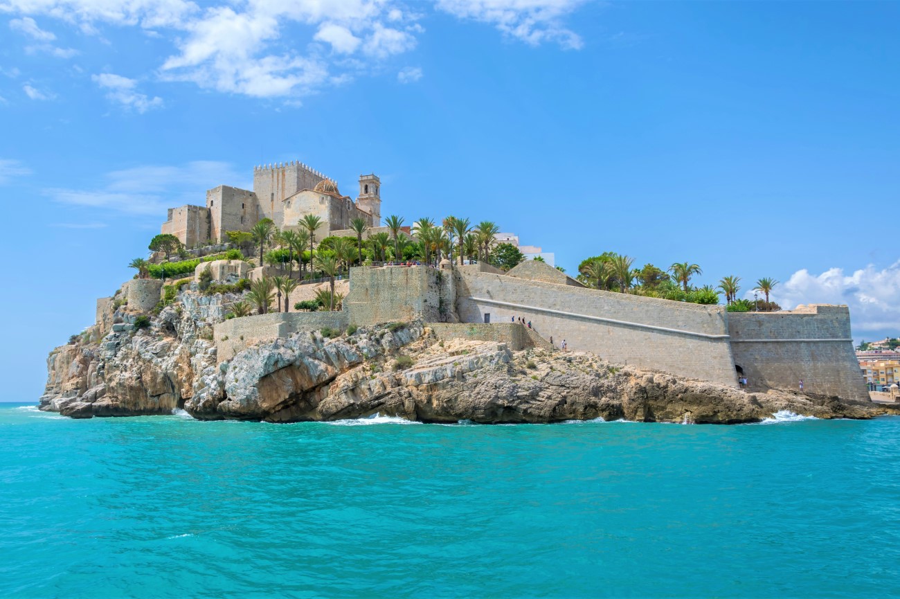 Visitors can marvel at the 13th-century castle located on the edge of the Mediterranean sea in Peñíscola, Spain