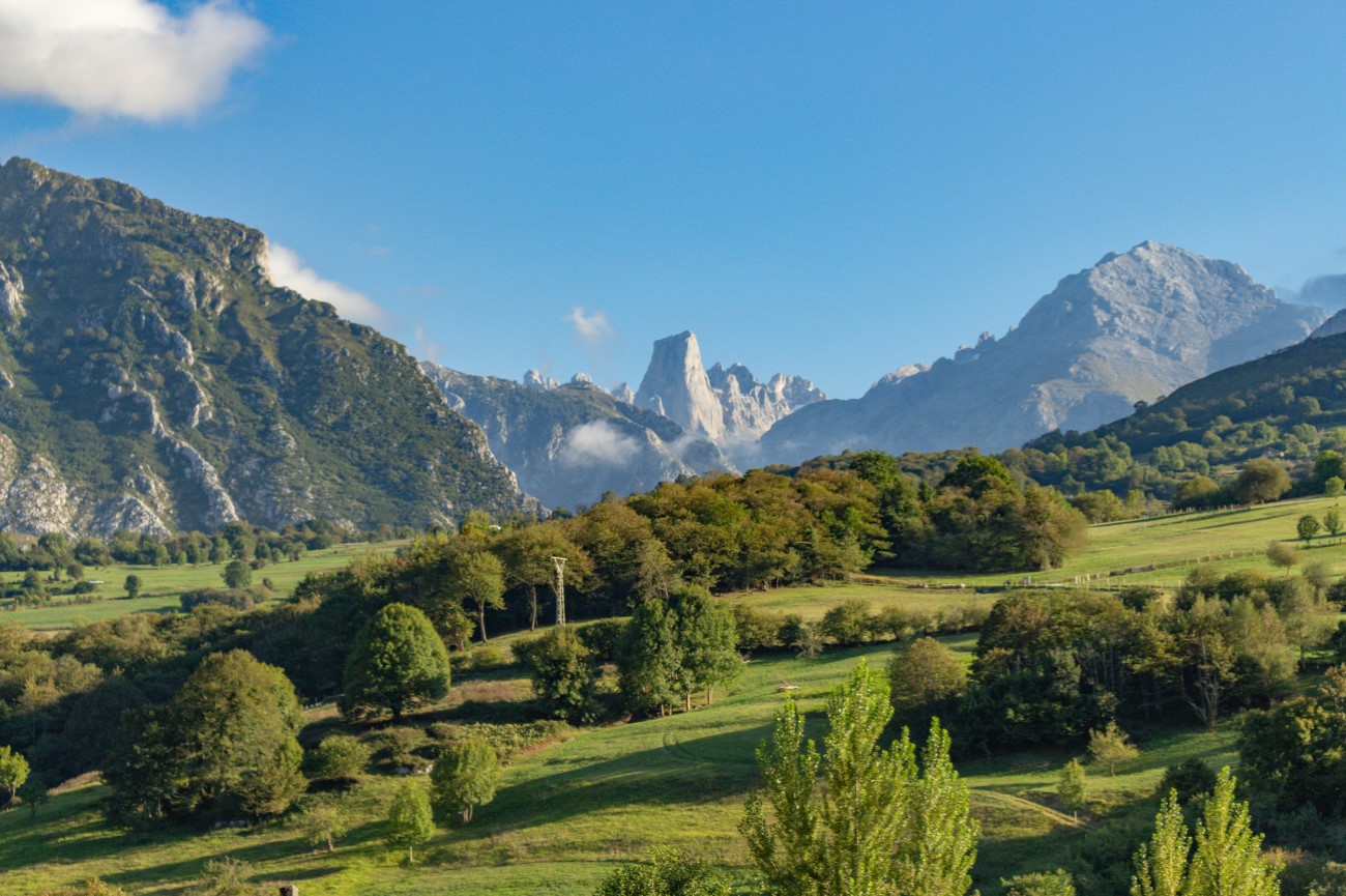The Naranjo de Bulnes, known as Picu Urriellu, located in the Macizo Central region of the Picos de Europa, Asturias, Spain